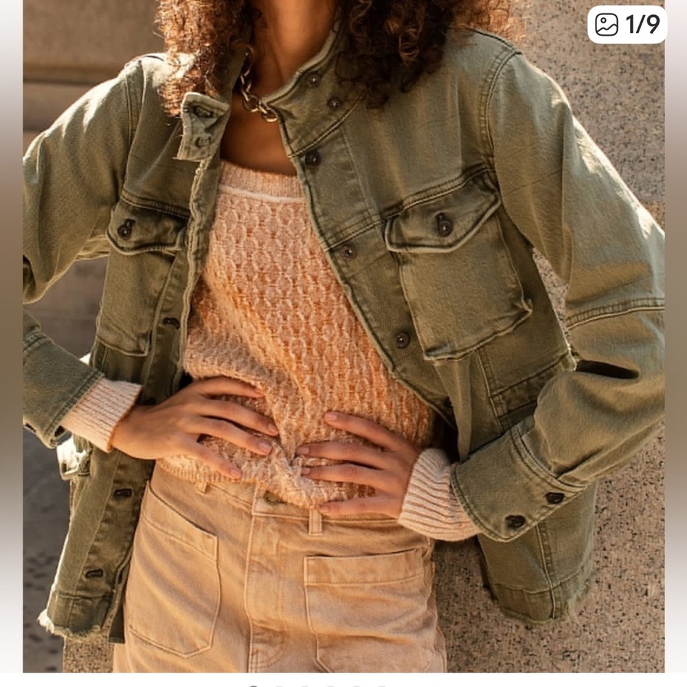 NWT Free People Harley Military Shirt Jacket Size Medium